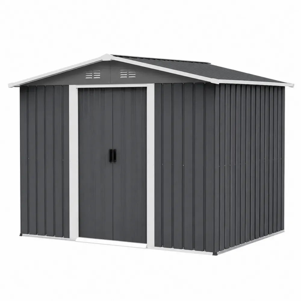 Metall Gartenhaus mit Schiebetüren 277x319x192 cm