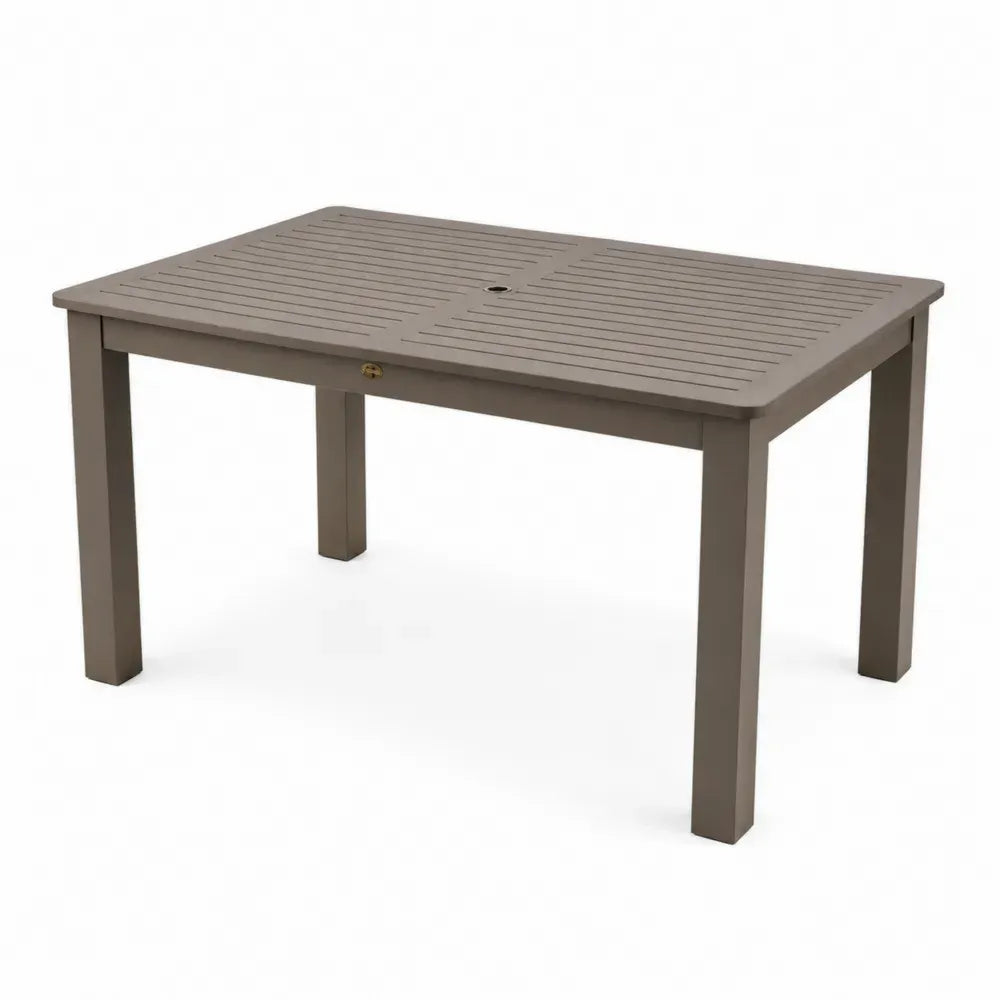 Rechteckiger Kunststoff-Gartentisch mit Polypropylen, Braun