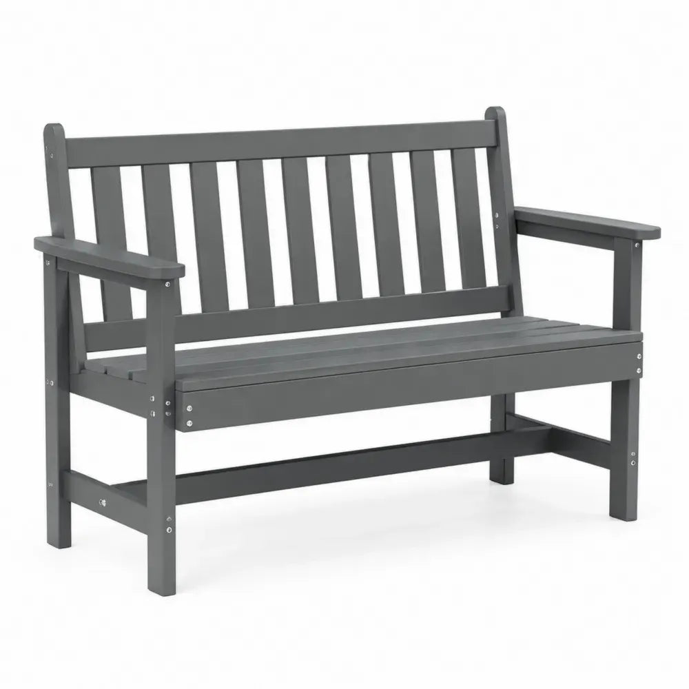 Gartenbank Holz Grau 120cm