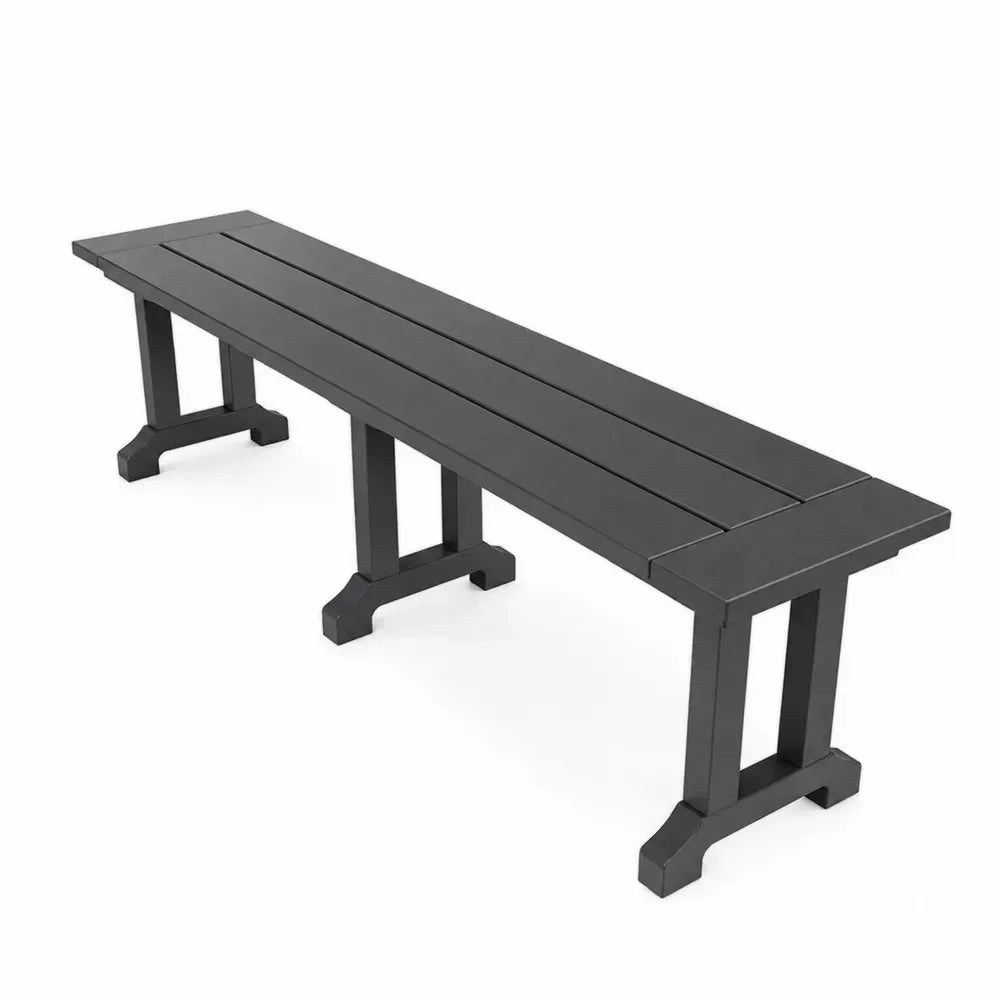 Gartenbank Aluminium Dunkelgrau 180x40x45 cm