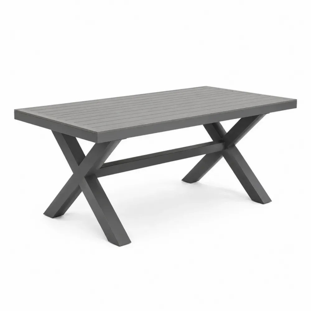 Gartentisch Aluminium Grau 180x90x75cm