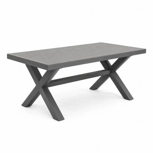 Gartentisch Aluminium Grau 180x90x75cm