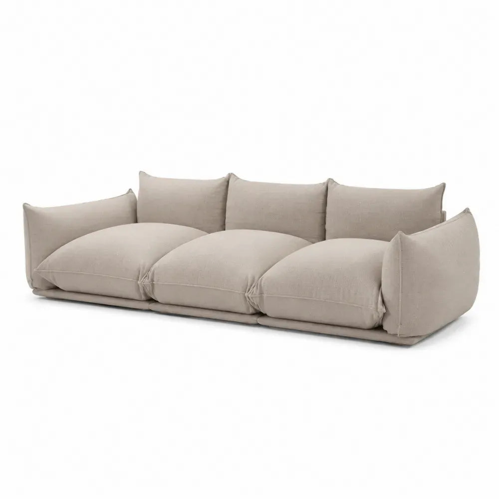 3-Sitzer Sofa Beige Leinen 230cm