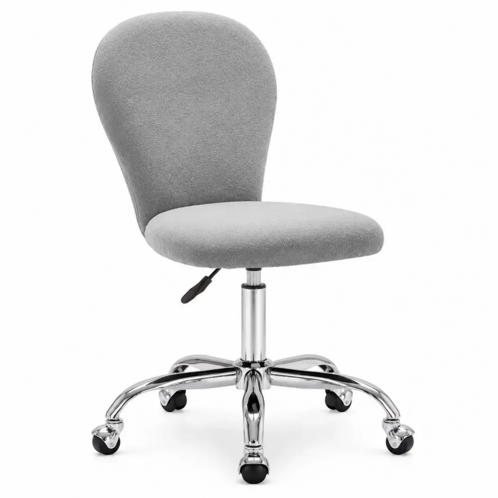 Bürostuhl aus Polyester und Metall in Grau