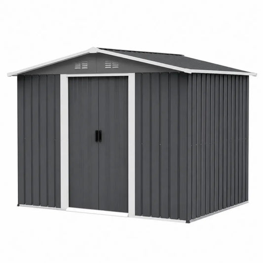Metall Gartenhaus mit Schiebetüren 277x319x192 cm