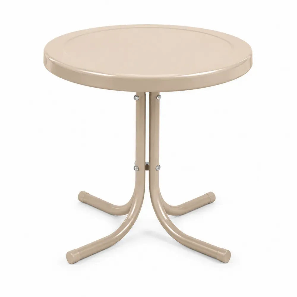 Runder Metalltisch Ø60 cm Beige