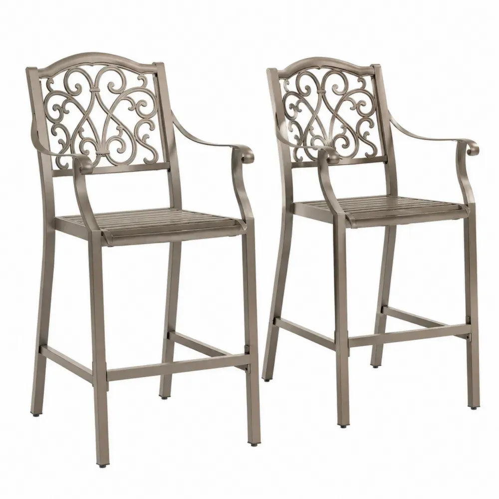 2er Set Barhocker aus Aluminium