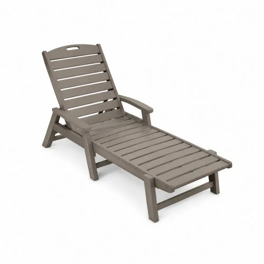 Gartenliege Kunststoff Braun 210x74x95 cm