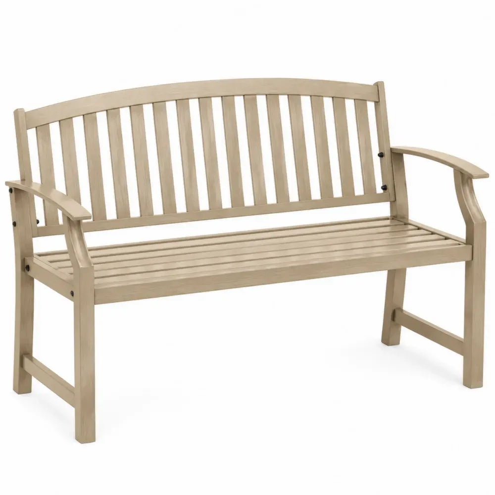 Gartenbank Eukalyptusholz 120 cm Beige