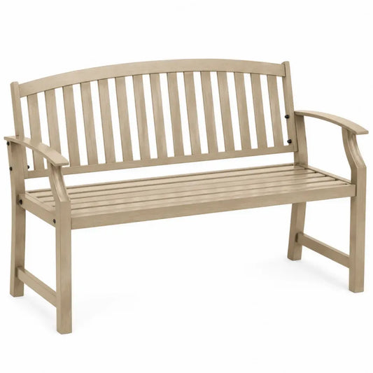 Gartenbank Eukalyptusholz 120 cm Beige