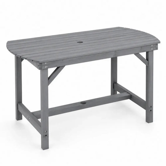 Gartentisch Rechteckig Massivholz Grau