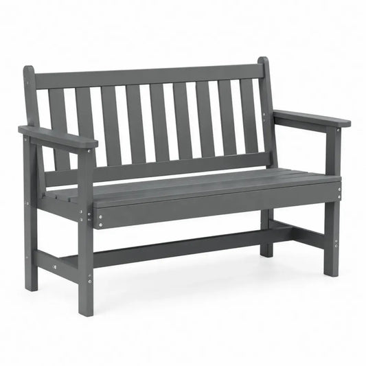 Gartenbank Holz Grau 120cm